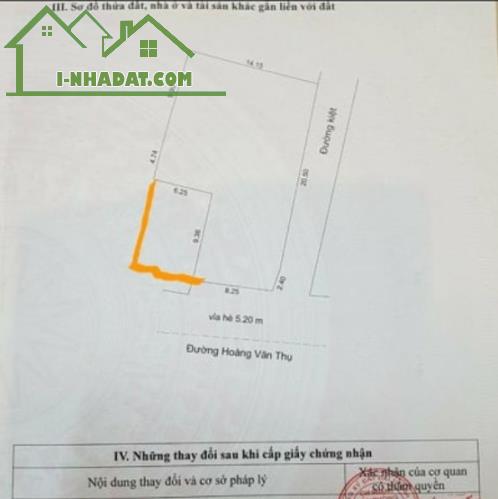 Bán lô đất Góc 2 mặt tiền Hoàng Văn Thụ, Phước Ninh, Hải Châu, DT: 286m2, giá 52 tỷ tl