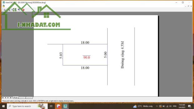 Bán đất thôn Xuân Lễ, Tân Dân, Sóc Sơn. Gần đường quốc lộ 35, chợ Nam Cương