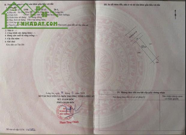 Chính Chủ Bán Đất Thổ Cư Giáp Ranh Bình Chánh Giá 2 Tỷ Sẵn Sổ