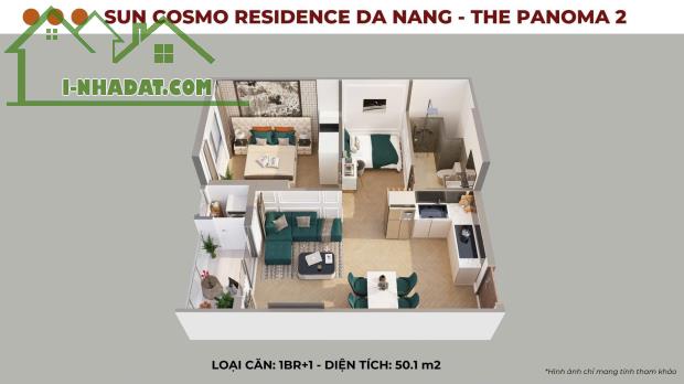 Căn 1PN+ toà P2 tầng cao view trực diện sông| Giá 4 tỷ 350| Bàn giao tháng 6.2025 - 3