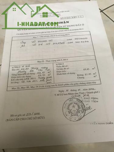 Bán nhà hẻm Hùng Vương Diện tích : 61,8m2 Giá : 8ty7 ( bớt lộc ) mọi thông tin chi tiết - 1