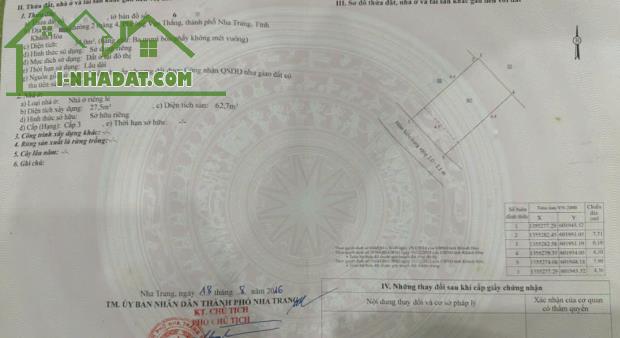 Nhà hẻm 2/4 phường vạn thạnh . Cạnh ngân hàng BIDV , khúc giao Trần Qúy Cáp giá 2 tỷ 450 - 5