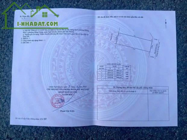 Bán đất TĐC Cây Đa, Đằng Giang, Ngô Quyền, Hải Phòng - Diện tích 63m2 Ngang 4.5m - 1