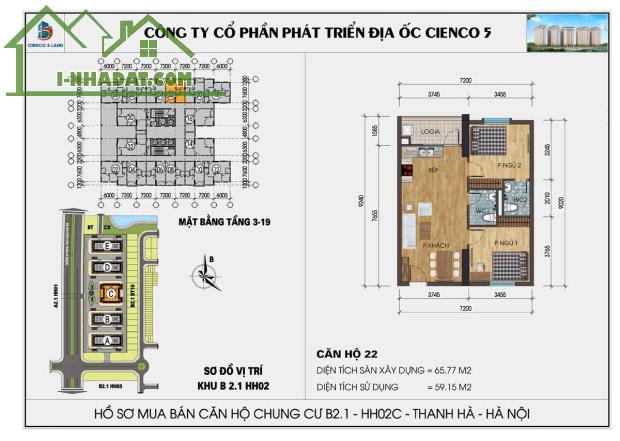 Chính chủ bán căn hộ 66m² – 2 phòng ngủ – full nội thất tại KĐT Thanh Hà Cienco 5 - 3