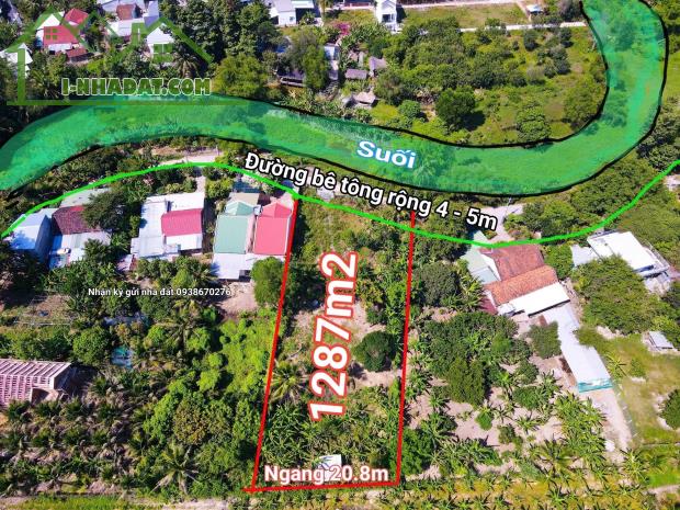 Bán đất Diên Hoà thôn Quang Thạnh view suối cực thoáng mát phù hợp xây nhà vườn nghỉ dưỡng