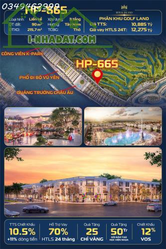 SIÊU PHẨM LIỀN KỀ HP-665 – VỊ TRÍ VÀNG TRUNG TÂM GOLF LAND, ĐẢO VUA ROYAL ISLAND