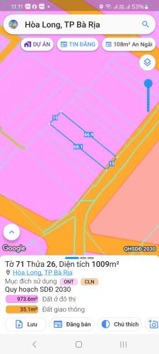 🎯 CẦN BÁN LÔ ĐẤT ĐẸP – DIỆN TÍCH 1.008 m² – XÃ HÒA LONG, TP. BÀ RỊA - 2