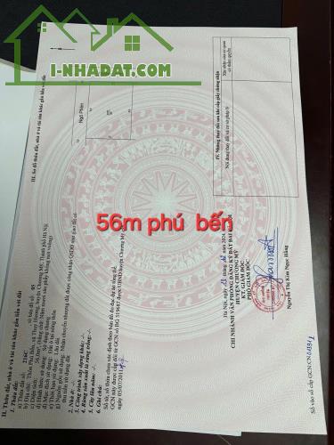 Chính Chủ Gửi Bán Lô Đất 56m Thôn Phú Bến Xã Thuỵ Hương - 3