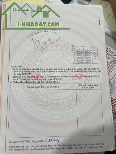 CHÍNH CHỦ BÁN LÔ ĐẤT 467,3M TẠI TÂN TIẾN-CHƯƠNG MỸ-HÀ NỘI - 3