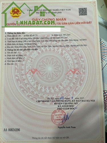 CHÍNH CHỦ BÁN LÔ ĐẤT 467,3M TẠI TÂN TIẾN-CHƯƠNG MỸ-HÀ NỘI - 4