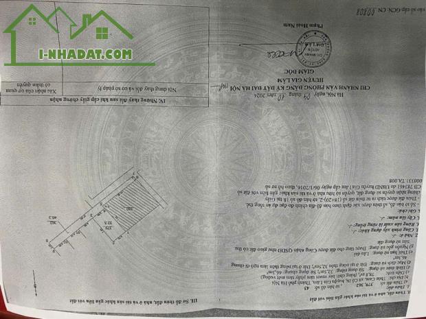 BÁN ĐẤT CỔ BI, THÔN CAM, GIA LÂM. DIỆN TÍCH: 33 M2, GIÁ CHÀO: 3,6 TỶ.