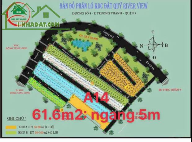 ĐẤT ĐẸP, PHÂN LÔ, ĐƯỜNG SỐ 8, TRƯỜNG THẠNH – DT 62M² – GIÁ CHỈ 3.9 TỶ - 3