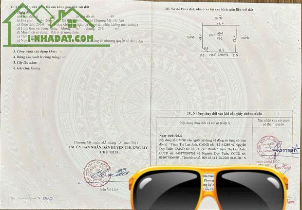 CC cần bán lô đất 236m full thổ cư tại đông sơn chương mỹ