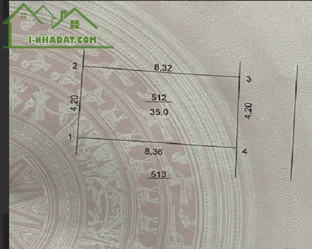 Chủ cần bán miếng đất nhỏ Full thổ cư dt 35m, Mt 4m , 2,2 tỷ.  Lô đất nhỏ vuông như cục gạ