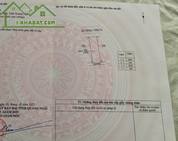 🍎 GIÁ TỐT 🍎 120m2 Đất MT KDC Nghĩa Phú gần Cầu Cổ Luỹ - TP. Quảng Ngãi - 1