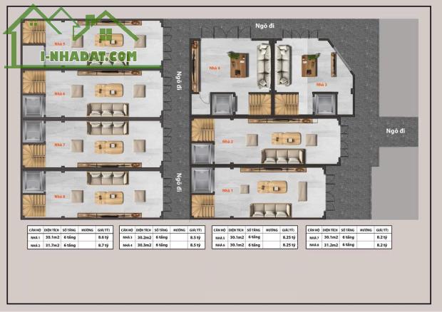 8 căn xây mới 6 tầng-8.2 tỷ ngõ 245 Định Công- Quận Hoàng Mai-60m ra chợ lớn oto tránh nha - 1