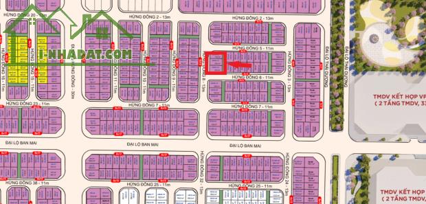 Bán liền kề áp góc Vinhomes Wonder City – Hừng Đông 08, Đường 13m, gần công viên, vay 70%