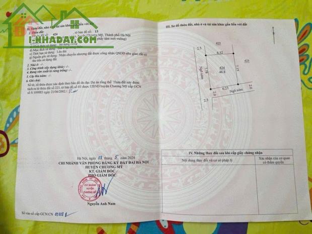 CHÍNH CHỦ BÁN LÔ ĐẮT 46.8M TẠI ĐẠI YÊN-CHƯƠNG MỸ-HÀ NỘI - 3