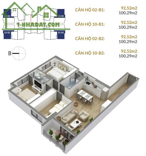 Bán căn góc 3ngủ 93m toà sky central 176 Định Công Hoàng Mai