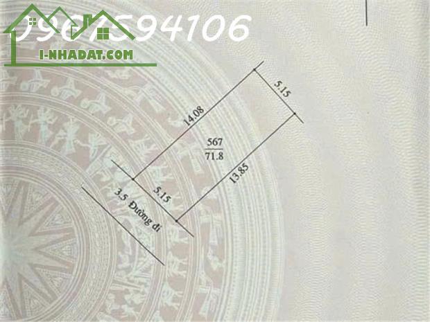 chỉ hơn 1 tỷ 
71,8m đất đường ô tô sẵn sổ đỏ 
liên hệ em : 0967594106 - 0987282011 - 4