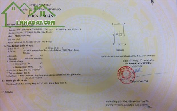 NHÀ VỊ TRÍ ĐẸP- GIÁ TỐT chính chủ cần bán nhanh căn nhà tại quận Bắc Từ Liêm, TP Hà Nội