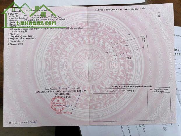 Chính Chủ Cần Bán Gấp Lô Đất Tại TT Đức Hòa Gía 670Tr / Thổ Cư /SHR - 2
