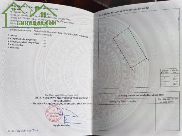 Chính chủ cần bán Nhanh Lô Đất Tại Phường Đại Phúc – TP Bắc Ninh – Bắc Ninh. - 1