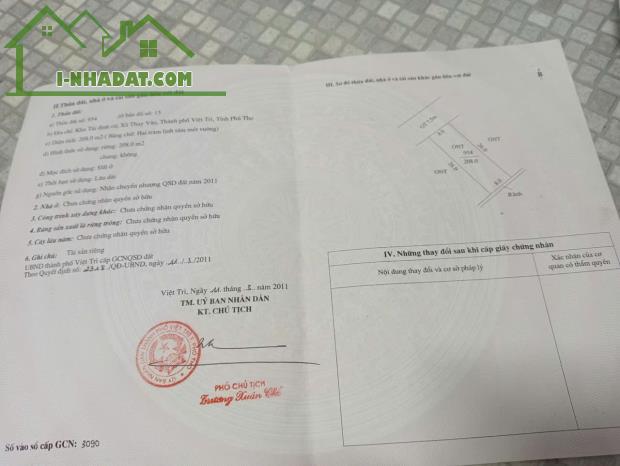 Bán đất băng 1 TDC Thụy Vân, 2,8 tỷ, 208 m2, MT 8m, KINH DOANH - 3