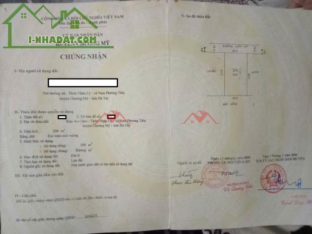 CHÍNH CHỦ BÁN LÔ ĐẤT 200M TẠI NAM PHƯƠNG TIẾN-PHƯỜNG CHƯƠNG MỸ-HÀ NỘI - 4