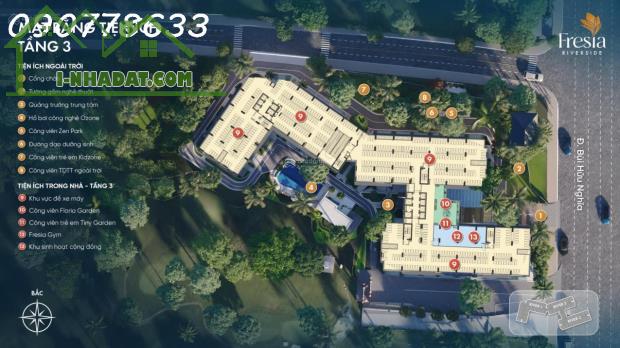 Chính thức nhận booking giữ chỗ 30 triệu / căn hộ Fresia Riverside BH - LH: PKD CĐT - 2