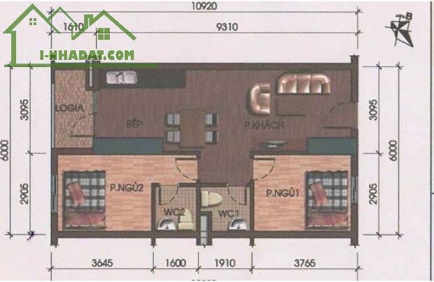 🏡 Chính chủ cho thuê căn hộ 3728 - HH2B Linh Đàm  2PN - 2VS view hồ,  giá chỉ 9 Tr/Th - 2