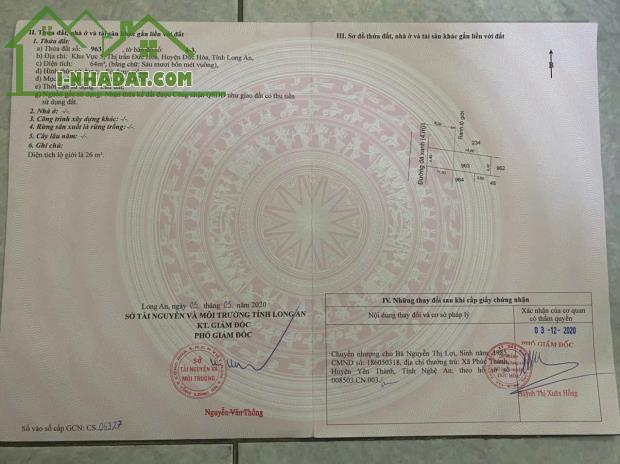 Chính chủ cần Bán gấp lô đất chưa qua đầu tư,4,4x16,6  Ngay tỉnh lô 824, giá 890TR SHR - 4