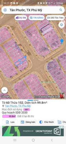 BÁN ĐẤT VỊ TRÍ VÀNG –TDC Tân phước , PHÚ MỸ, BÀ RỊA - VŨNG Tàu - 1