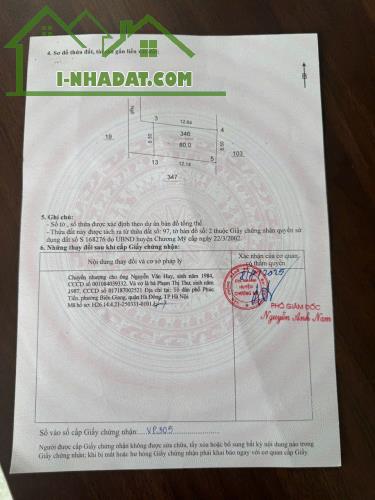 CC cần bán lô đất 80m tại phú nghĩa chương mỹ hà nội