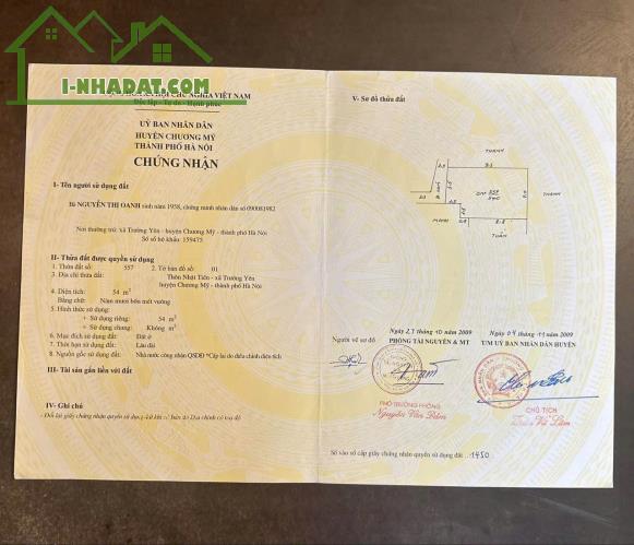 Lô đất thổ cư 54m² giá đầu tư cực tốt tại chợ trường yên Chương Mỹ – Hà Nội - 3