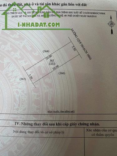 Bán lô 110m2 đường số 10 DỰ ÁN NAM LÊ LỢI, TRUNG TÂM TP VINH