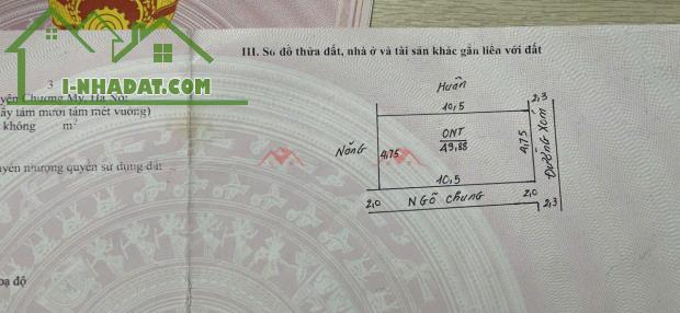 CHÍNH CHỦ CẦN TIỀN BÁN LÔ ĐẤT 49,88M ẠI PHỤNG CHÂU-CHƯƠNG MỸ-HÀ NỘI - 2