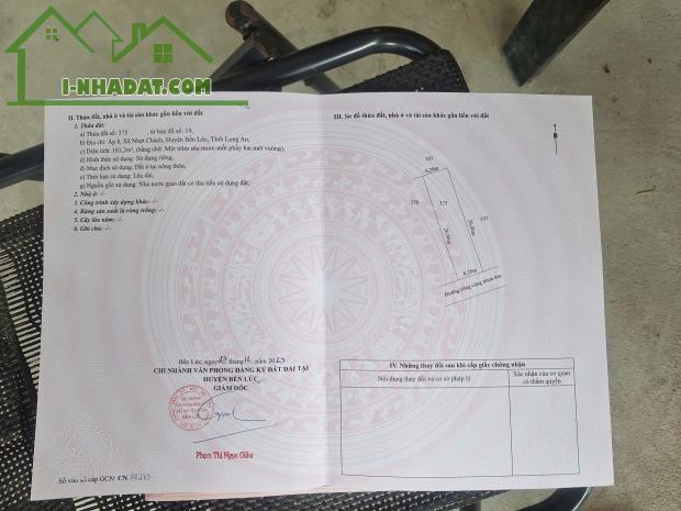 2 nền thổ cư mặt tiền nhựa xã Nhựt Chánh , Bến Lức dt 161,2m2 giá 1,25 tỷ / nền - 3