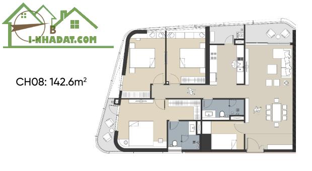 Han Jardin - Bán căn góc tầng cao - Diện tích 142.9m2, 3N2WC - N01 - T7 - Ngoại Giao Đoàn - 5