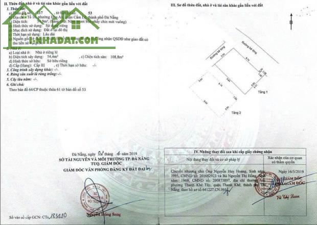 Cc cần bán nhà 2 tầng kiệt oto đường Lê Đình Kỵ, TT Hoà An, giá chỉ nhỉnh 1 tỷ. - 2