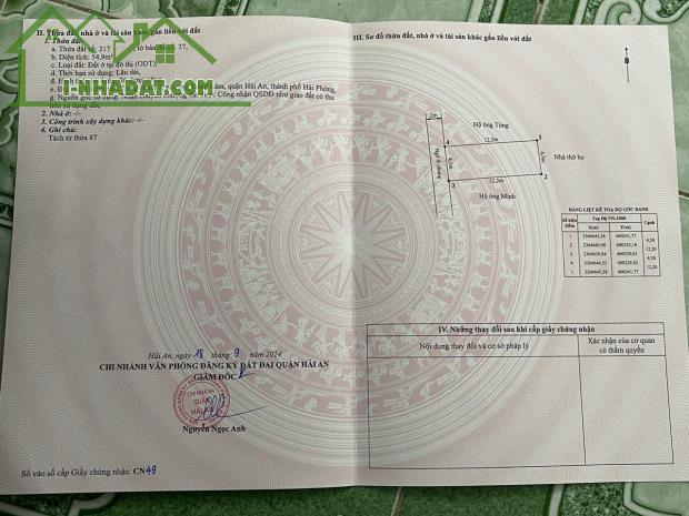 Bán nhà dân xây độc lập 2,5 tầng Trung Hành, Hải An, Hải Phòng Diện tích 54,9m chỉ hơn 2ty - 3
