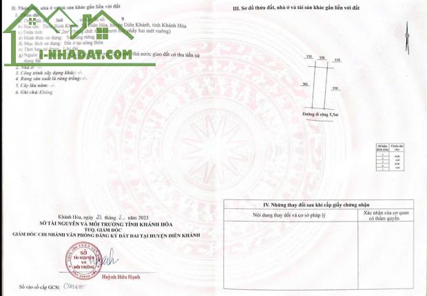 Chỉ còn có duy nhất 1 lô giá siêu rẻ đầu tư tiềm năng - Diên Hoà - Diên Khánh - 97m2 full