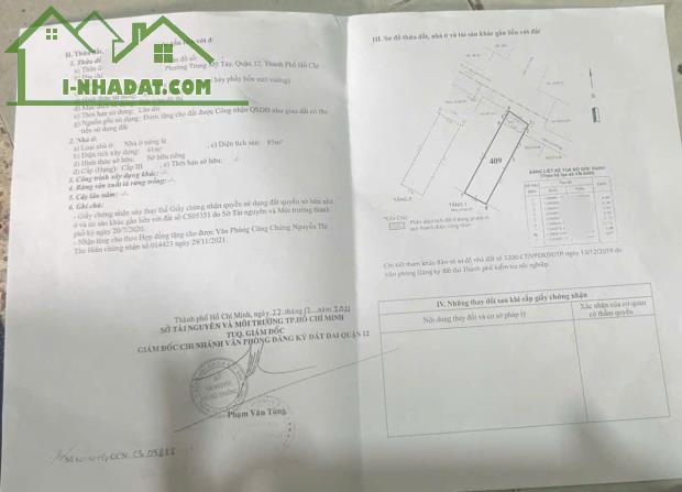 Cần Bán Gấp Nhà 47m2 Đường Nguyễn Ảnh Thủ, Q12 giá 850 Triệu có SHR - 4