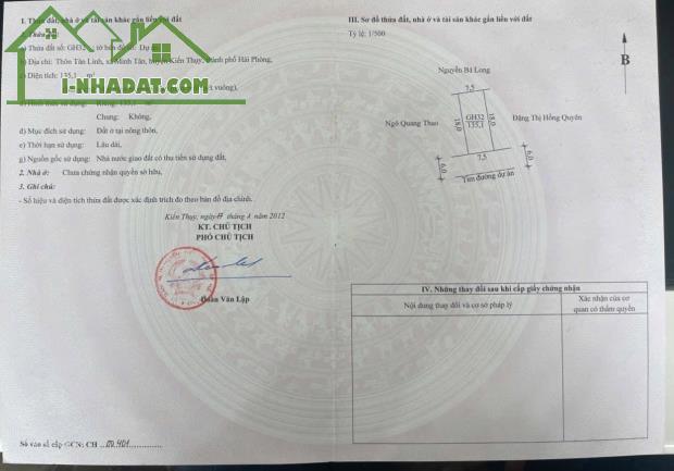 Bán đất Chung cư Tắc Giang - Kiến Thụy - Hải Phòng