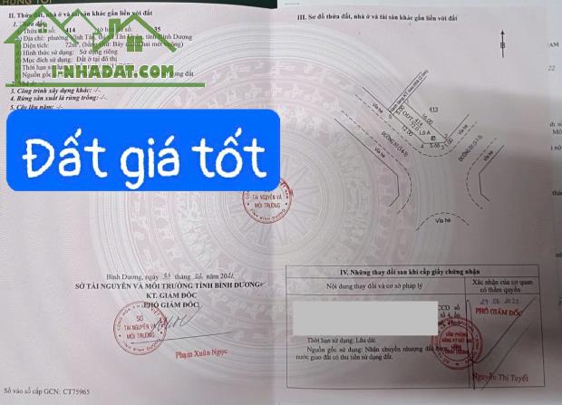 Chính chủ cần bán đất ngay KCN Vsip  đường Dt742 giá rẻ - 2