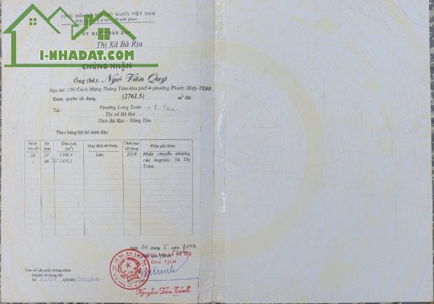 CHÍNH CHỦ BÁN ĐẤT SẴN SỔ TRUNG TÂM LONG TÂM – BÀ RỊA-VŨNG TÀU - 2