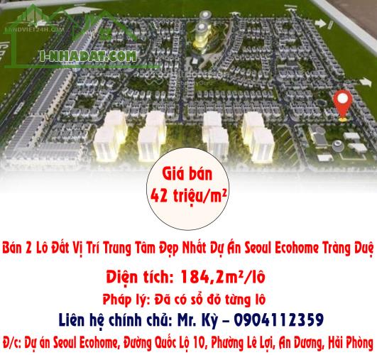 Chính Chủ Bán 2 Lô Đất Vị Trí Trung Tâm Đẹp Nhất Dự Án Seoul Ecohome Tràng Duệ