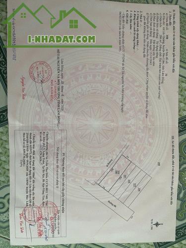 BÁN ĐẤT 2 MẶT TIỀN DT: 286M2, ĐƯỜNG RỘNG 8M, SỔ HỒNG – GIÁ TỐT XÃ LỘC QUẢNG, H.BẢO LÂM, - 4