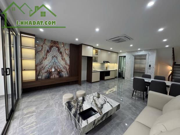 BÁN NHÀ GẦN HỒ ĐỀN LỪ, NGÕ THÔNG, Ô TÔ TRÁNH, 7 TẦNG THANG MÁY, THÔNG SÀN, KINH DOANH - 1