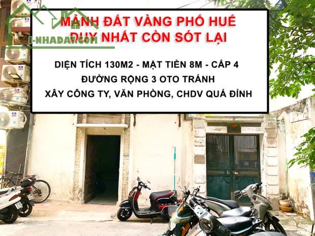 CÓ 102-SIÊU PHẨM PHỐ HUẾ DUY NHẤT 130M2 CÒN SÓT LẠI, OTO TRÁNH, XÂY CÔNG TY-CHDV DÒNG TIỀN